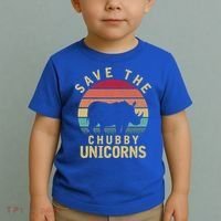 Save The Chubby Unicorn Rhino Cool Gift Toddler T-Shirt thumb 2