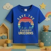 Save The Chubby Unicorn Rhino Cool Gift Toddler T-Shirt thumb 3