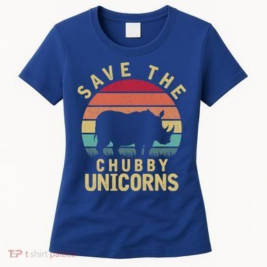 Save The Chubby Unicorn Rhino Cool Gift Women's T-Shirt