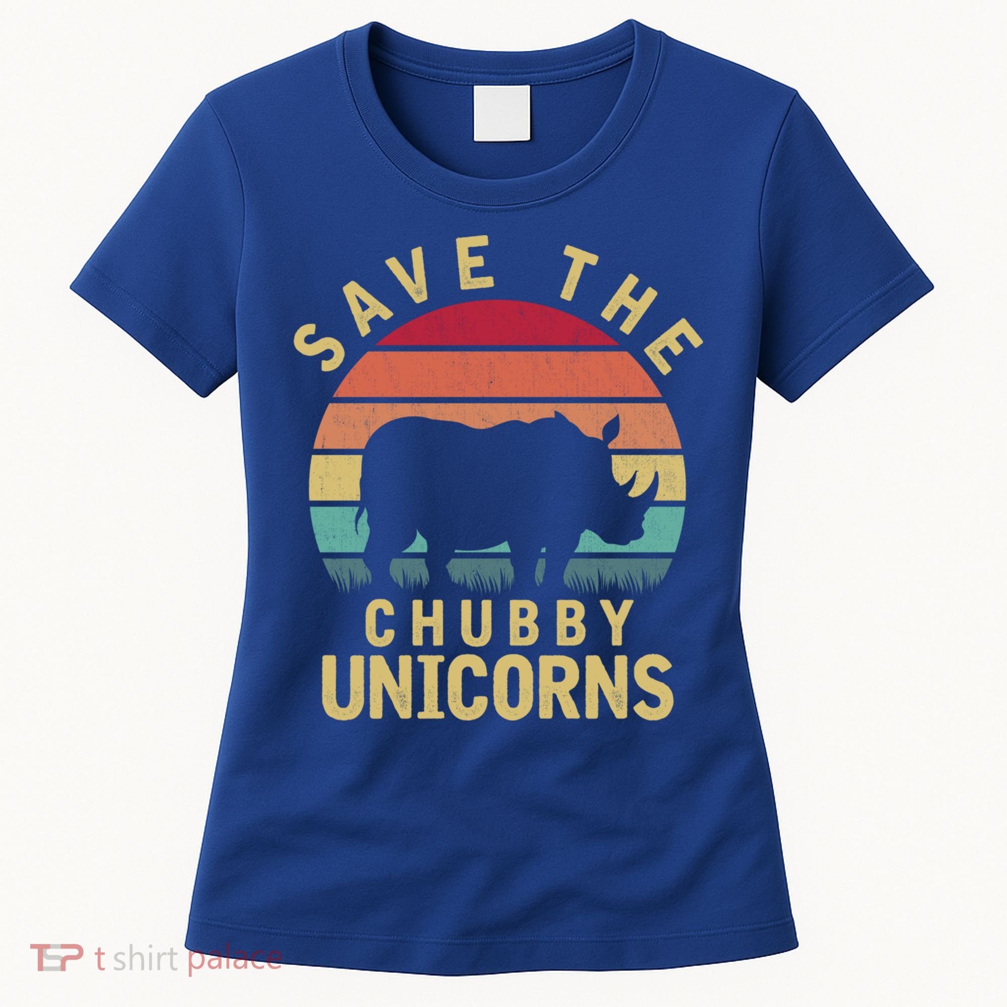 Save The Chubby Unicorn Rhino Cool Gift Women's T-Shirt