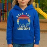 Save The Chubby Unicorn Rhino Cool Gift Kids Hoodie thumb 3