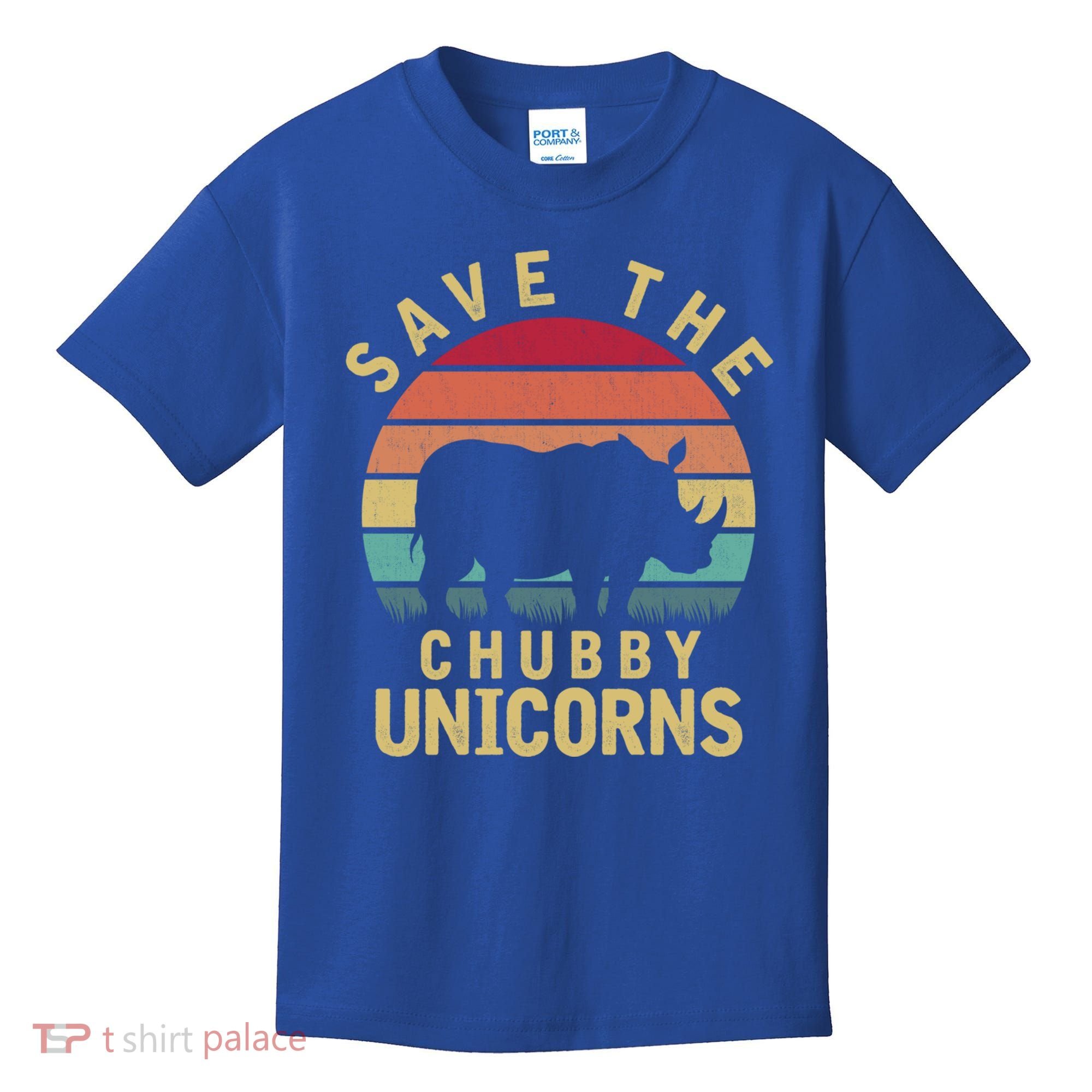 Save The Chubby Unicorn Rhino Cool Gift Kids T-Shirt