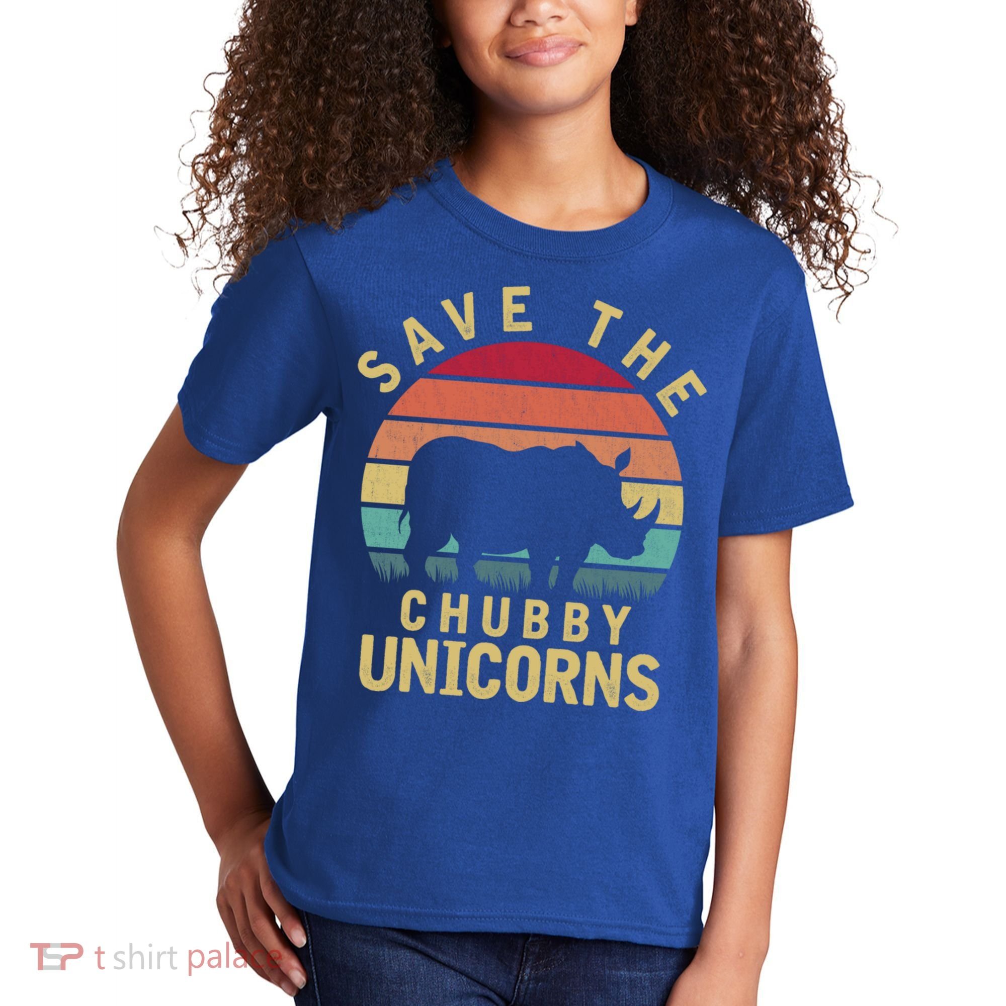 Save The Chubby Unicorn Rhino Cool Gift Kids T-Shirt