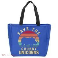 Save The Chubby Unicorn Rhino Cool Gift Tote Bag thumb 0