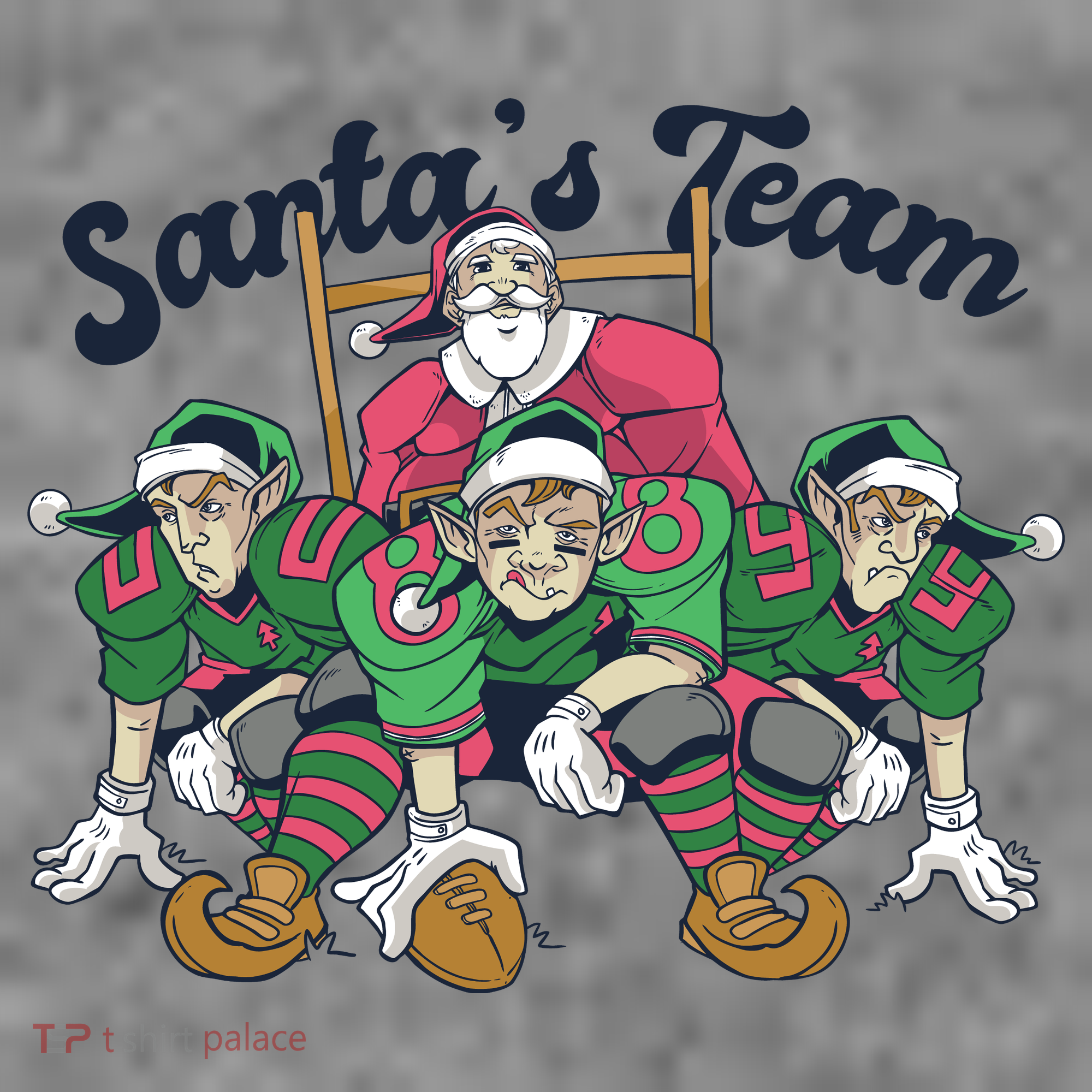 Santas Team Christmas Football Elf Team Toddler Hoodie