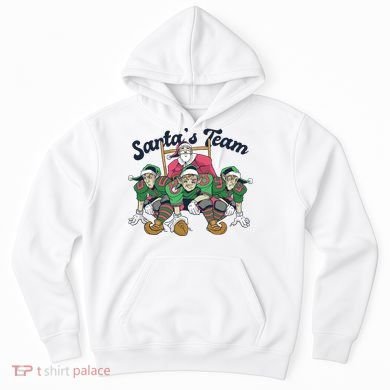 Santas Team Christmas Football Elf Team Hoodie