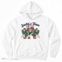 Santas Team Christmas Football Elf Team Hoodie thumb 0