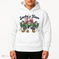 Santas Team Christmas Football Elf Team Hoodie thumb 2