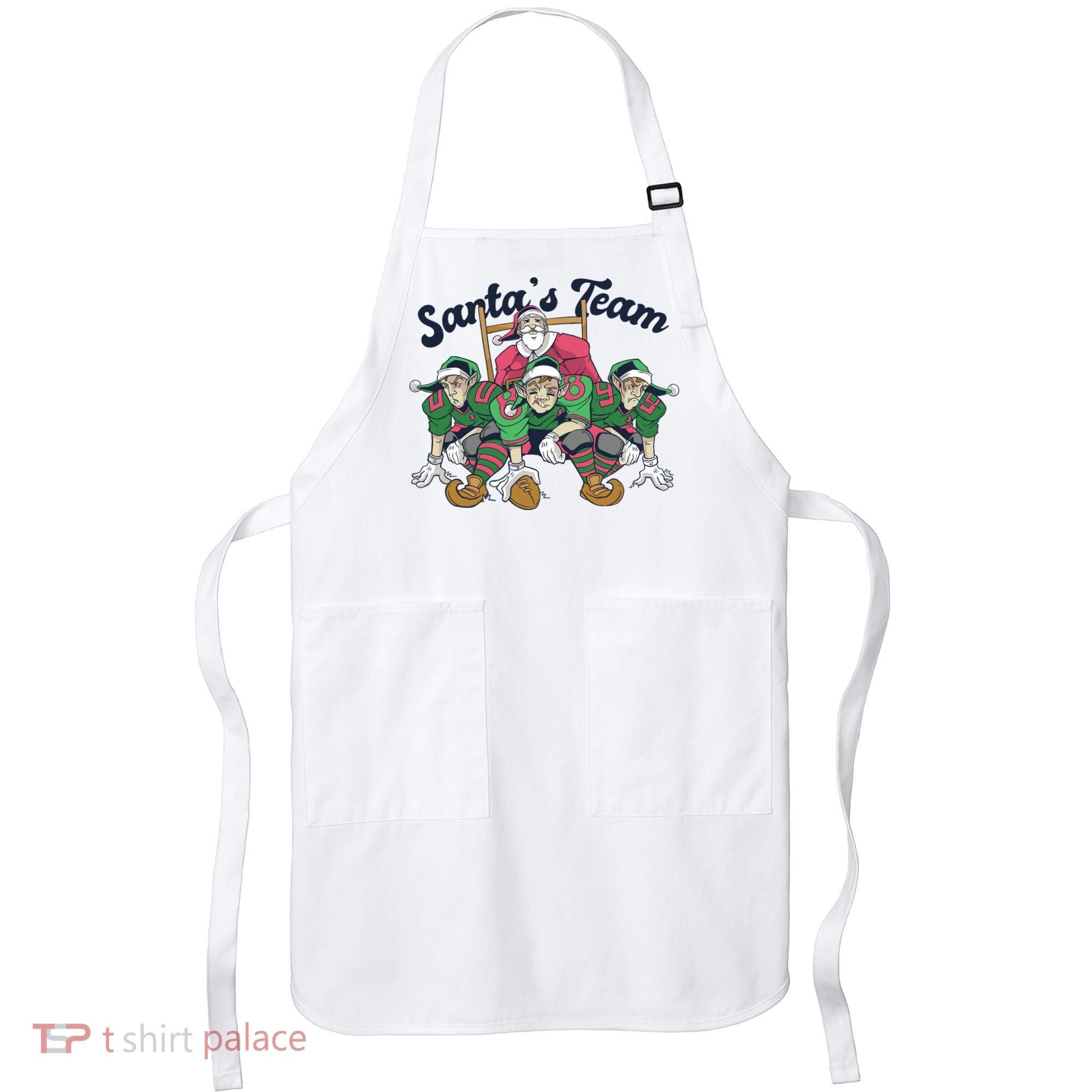 Santas Team Christmas Football Elf Team Apron