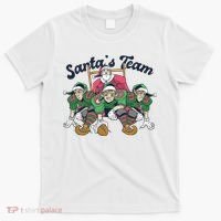 Santas Team Christmas Football Elf Team T-Shirt thumb 0