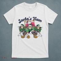 Santas Team Christmas Football Elf Team T-Shirt thumb 5
