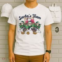 Santas Team Christmas Football Elf Team T-Shirt thumb 6