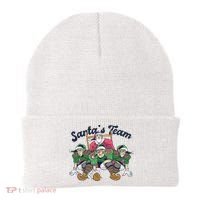 Santas Team Christmas Football Elf Team Beanie thumb 0