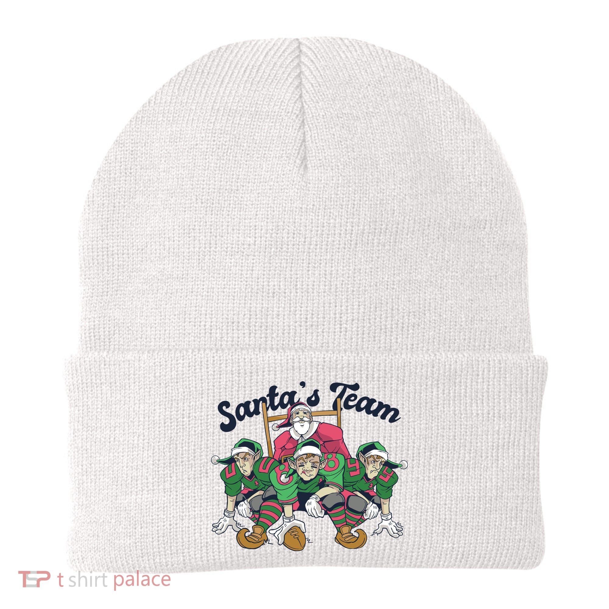Santas Team Christmas Football Elf Team Beanie