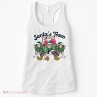 Santas Team Christmas Football Elf Team Women's Tank Top thumb 0