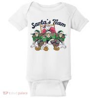 Santas Team Christmas Football Elf Team Baby Bodysuit thumb 0