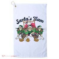 Santas Team Christmas Football Elf Team Golf Towel thumb 0