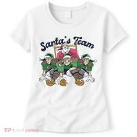 Santas Team Christmas Football Elf Team Women's T-Shirt thumb 0