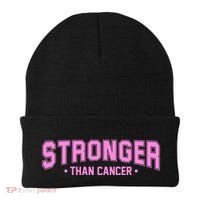 Stronger Than Cancer Breast Cancer Awareness Beanie thumb 0