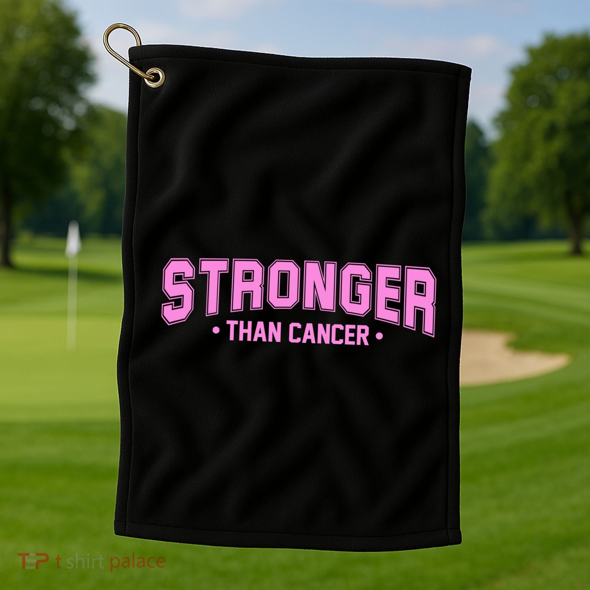 Stronger Than Cancer Breast Cancer Awareness Golf Towel