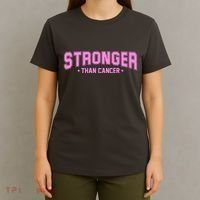 Stronger Than Cancer Breast Cancer Awareness T-Shirt thumb 4