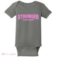 Stronger Than Cancer Breast Cancer Awareness Baby Bodysuit thumb 0