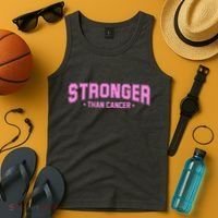 Stronger Than Cancer Breast Cancer Awareness Tank Top thumb 4
