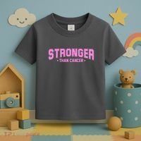 Stronger Than Cancer Breast Cancer Awareness Toddler T-Shirt thumb 3