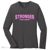 Stronger Than Cancer Breast Cancer Awareness Women's Long Sleeve Shirt thumb 0