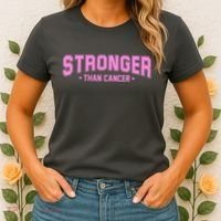 Stronger Than Cancer Breast Cancer Awareness Women's T-Shirt thumb 2