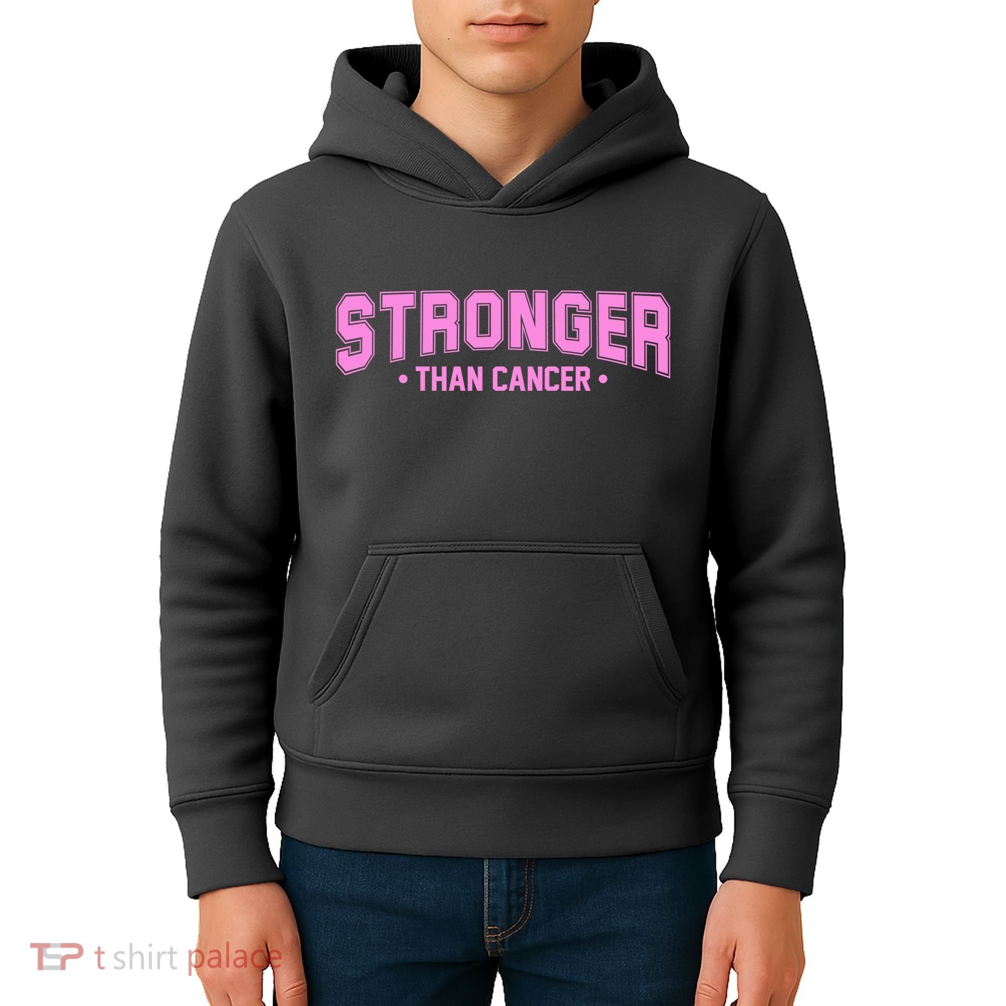 Stronger Than Cancer Breast Cancer Awareness Kids Hoodie