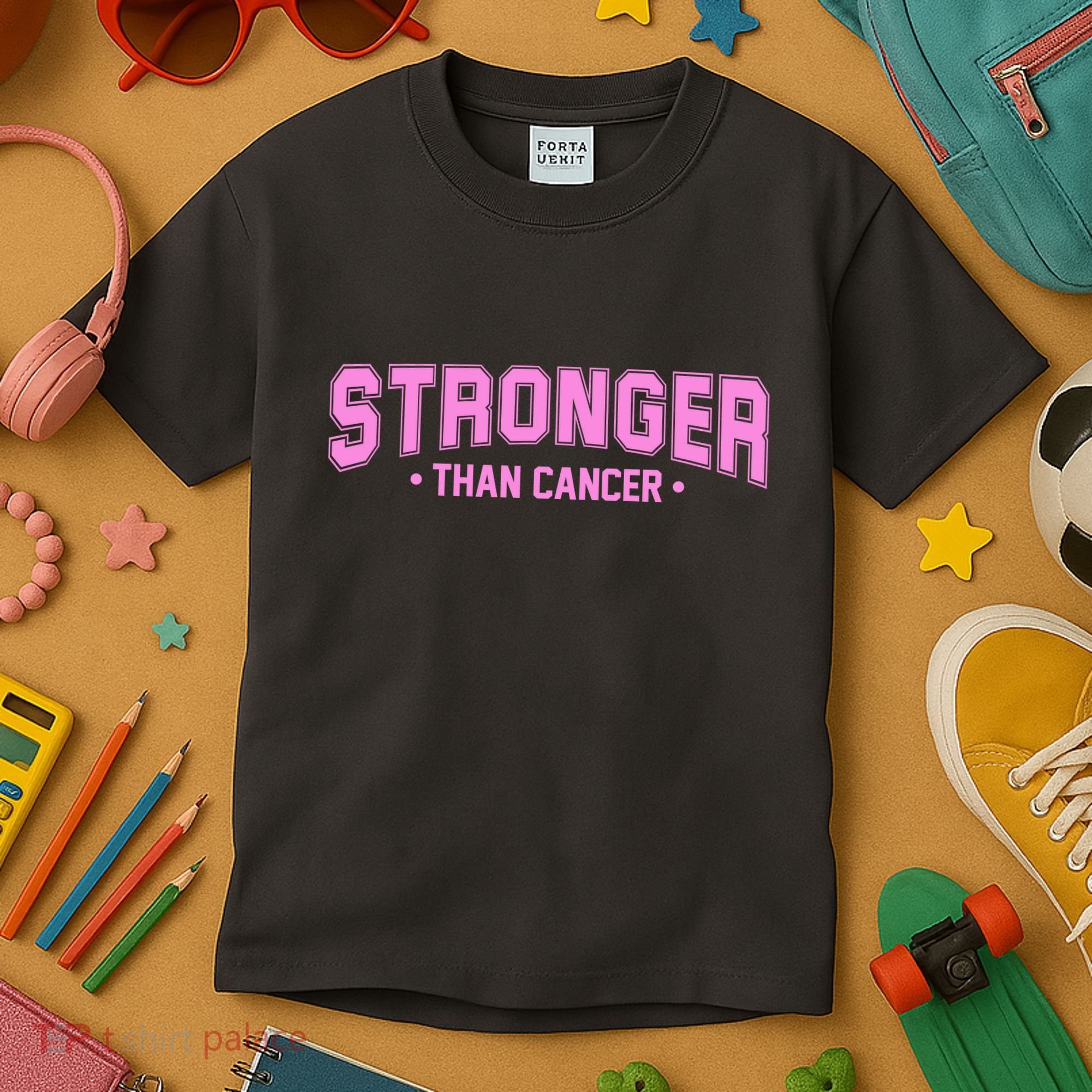 Stronger Than Cancer Breast Cancer Awareness Kids T-Shirt
