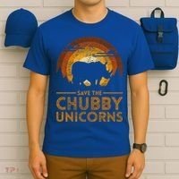 Save The Chubby Unicorns Rhino  T-Shirt thumb 6