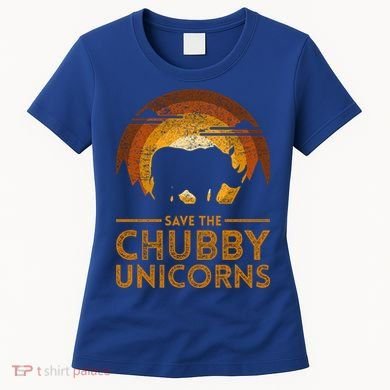 Save The Chubby Unicorns Rhino  Women's T-Shirt