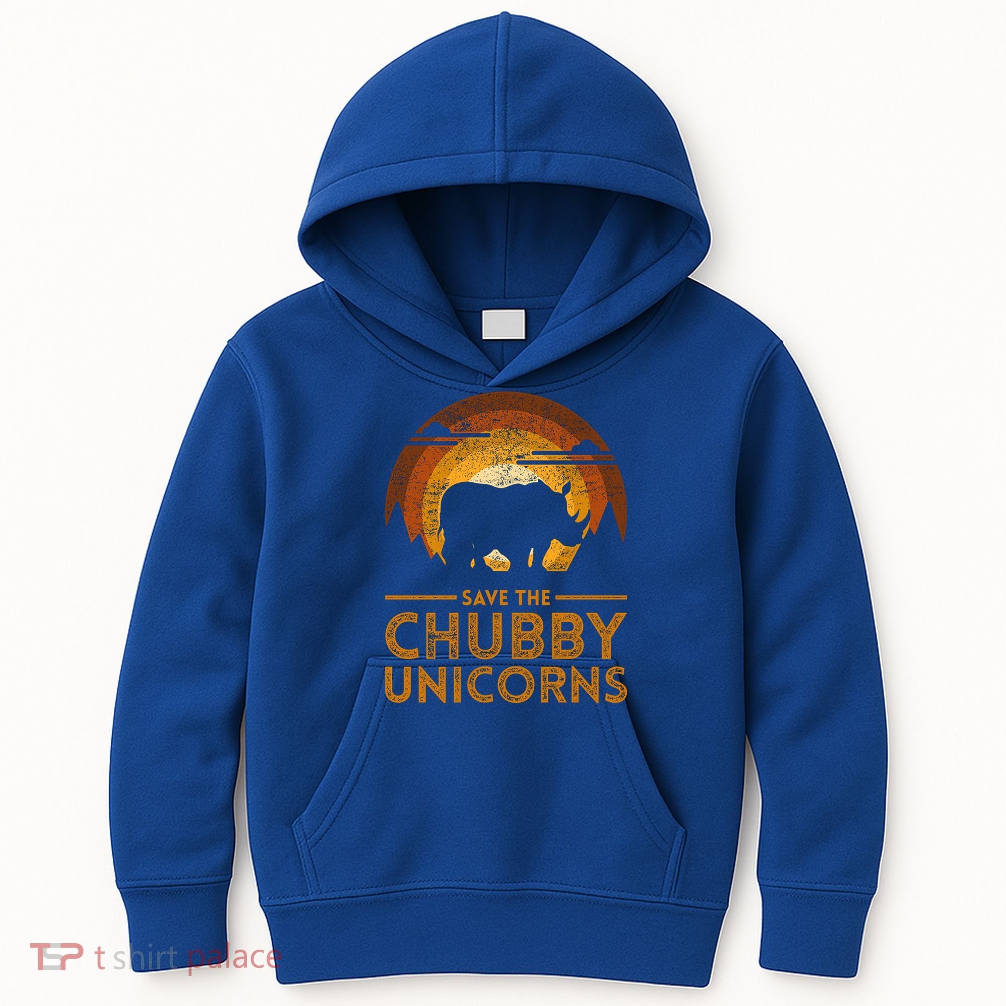 Save The Chubby Unicorns Rhino  Kids Hoodie