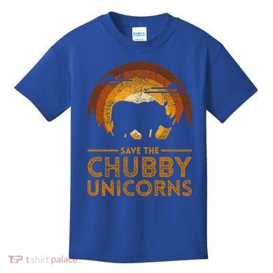 Save The Chubby Unicorns Rhino  Kids T-Shirt