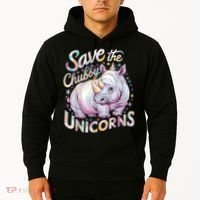 Save The Chubby Unicorns Funny Rhino Rhinoceros Hoodie thumb 2