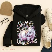 Save The Chubby Unicorns Funny Rhino Rhinoceros Hoodie thumb 4
