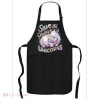 Save The Chubby Unicorns Funny Rhino Rhinoceros Apron thumb 0