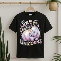 Save The Chubby Unicorns Funny Rhino Rhinoceros T-Shirt thumb 2