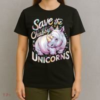 Save The Chubby Unicorns Funny Rhino Rhinoceros T-Shirt thumb 4