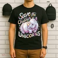 Save The Chubby Unicorns Funny Rhino Rhinoceros T-Shirt thumb 6