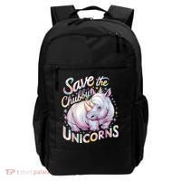 Save The Chubby Unicorns Funny Rhino Rhinoceros Backpack thumb 0