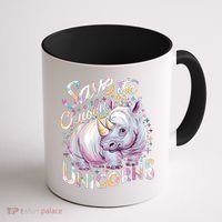 Save The Chubby Unicorns Funny Rhino Rhinoceros Coffee Mug thumb 1