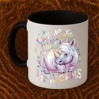 Save The Chubby Unicorns Funny Rhino Rhinoceros Coffee Mug thumb 2