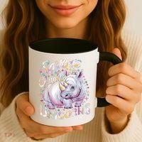 Save The Chubby Unicorns Funny Rhino Rhinoceros Coffee Mug thumb 3