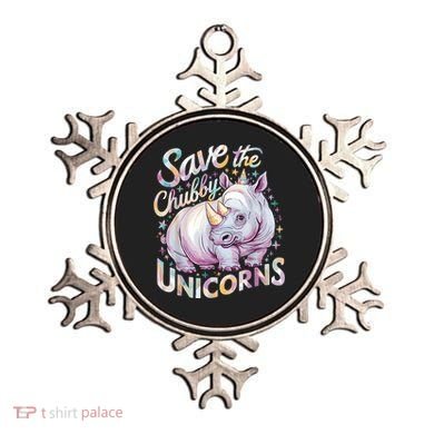 Save The Chubby Unicorns Funny Rhino Rhinoceros Ornament