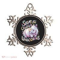 Save The Chubby Unicorns Funny Rhino Rhinoceros Ornament thumb 0