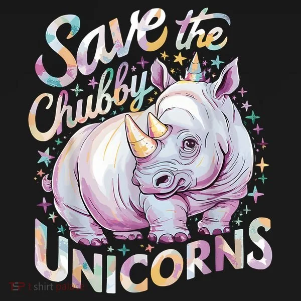 Save The Chubby Unicorns Funny Rhino Rhinoceros Ornament
