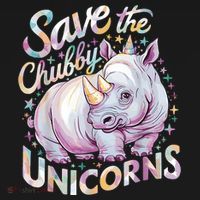 Save The Chubby Unicorns Funny Rhino Rhinoceros Women's Tank Top thumb 5